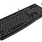 Logitech MK120 Combo Wired Keyboard + Mouse, USB, US Int, Black