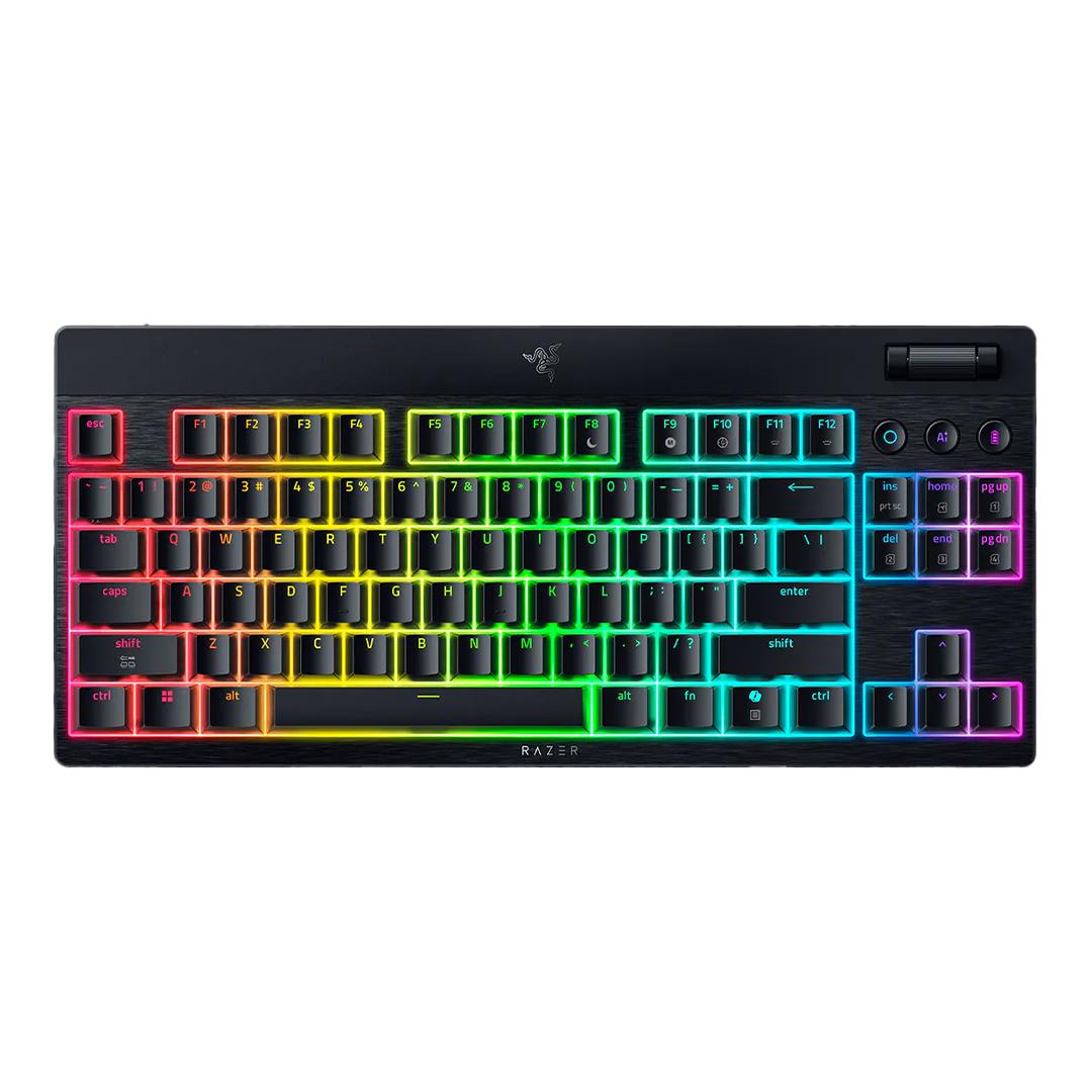 sm__k_1_rz03-05450500-r3m1-2 Razer BlackWidow V4 Low-Profile HyperSpeed, clicky, TKL, US, must - Juhtmevaba klaviatuur - Image 1