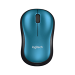 Logitech M185 Wireless Mouse, RF Wireless, 1000 DPI, Black/Blue