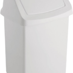 Prügikast 50L liikuva kaanega valge