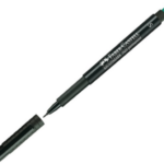 Permanentne marker FABER-CASTELL Multimark 1523 S/0,4mm kustukummiga must