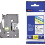 Kleepkirjalint/markeerimislint BROTHER TZE-221 9mm must valgel