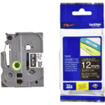 Kleepkirjalint/markeerimislint BROTHER TZE-335 12mm valge/mustal