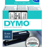 Kleepkirjalint/markeerimislint DYMO 40913 9mm x 7m must/valgel