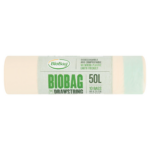 Prügikott nööriga 50L (600x700mm) 25mic biolagunev komposteeritav BIOBAG 10tk