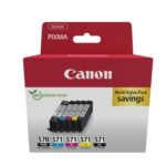 Canon PGI-570PGBK/CLI-571 (0372C006) Ink Cartridge Multipack, PGBK/C/M/Y/BK