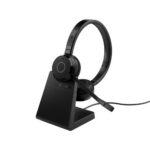 Jabra Evolve 65 TE MS Stereo Link390a Wireless Headset, Bluetooth, USB-A, Charging Stand, Black