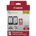 Canon PG-575XL/CL-576XL (5437C006) Photo value pack Ink Cartridge Multipack, BK/CMY