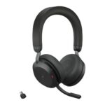 Jabra Evolve2 75 MS Teams Wireless Headset, Bluetooth, USB-C, Black