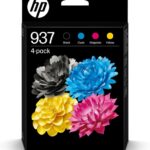 HP 937 CMYK 4-Pack (6C400NE) Ink Cartridge Multipack, C/M/Y/BK