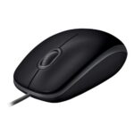 Logitech B110 Silent Wired Mouse, USB-A, 1000 DPI, Black