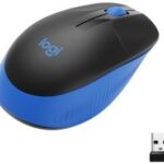 Logitech M190 Full-Size Wireless Mouse, RF Wireless, 1000 DPI, Blue