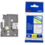 Brother TZE-135 (TZE135) Laminated Labelling Tape Cassette, White On Clear 12mm, 8m