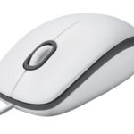 Logitech M100 Wired Mouse, 1000 DPI, White
