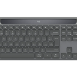 Logitech Signature Slim Solar+ K980 for Business Wireless Keyboard, RF+Bluetooth, US Int, Graphite