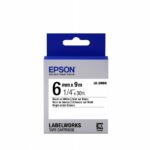 Epson LK-2WBN (C53S652003) Labelling Tape, Standard, Black on White, 6mm 9m