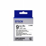 Epson LK-3WBW (C53S653007) Label Tape Cartridge, Strong Adhesive, Black on White 9mm, 9m