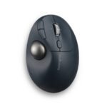 Kensington ProFit Ergo TB550 Trackball Wireless Mouse, RF Wireless + Bluetooth, 1600 DPI, Black/Grey