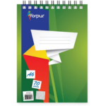 Märkmeplokk spiraalköites ülevalt A6 FORPUS ruuduline kartongkaaned 70 lehte