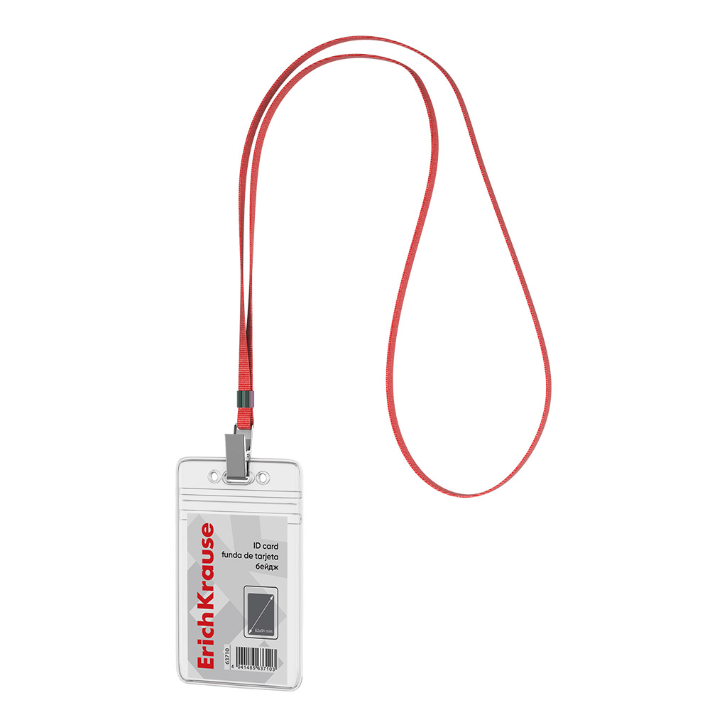kaardihoidja_erich_krause_62x91mm_vertikaalne_kaelapaelaga_punane-4 Kaardihoidja ERICH KRAUSE 62x91mm vertikaalne kaelapaelaga punane - Image 1