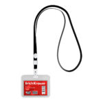 Kaardihoidja ERICH KRAUSE 85х54mm horisontaalne kaelapaelaga must