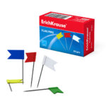 Kaardinõelad lipukesed ERICH KRAUSE värvivalik 50tk pakis