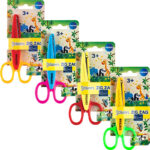 Käärid CENTRUM ZIG ZAG 13,5cm lastele tömbi otsaga, assortii serv