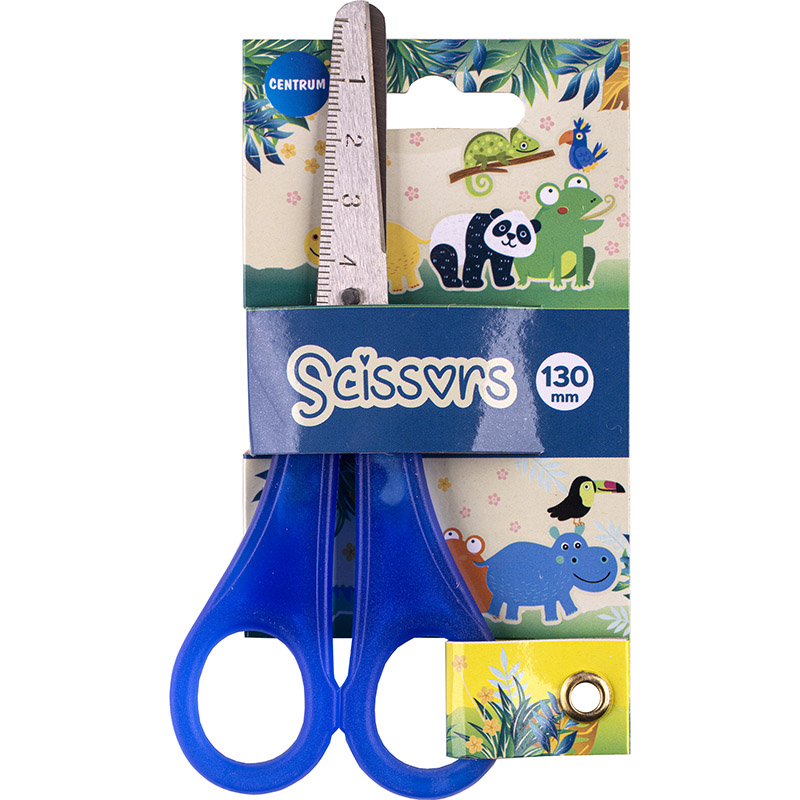 Käärid CENTRUM Zoo 13cm lastele tömbi otsaga, assortii - Pilt 1