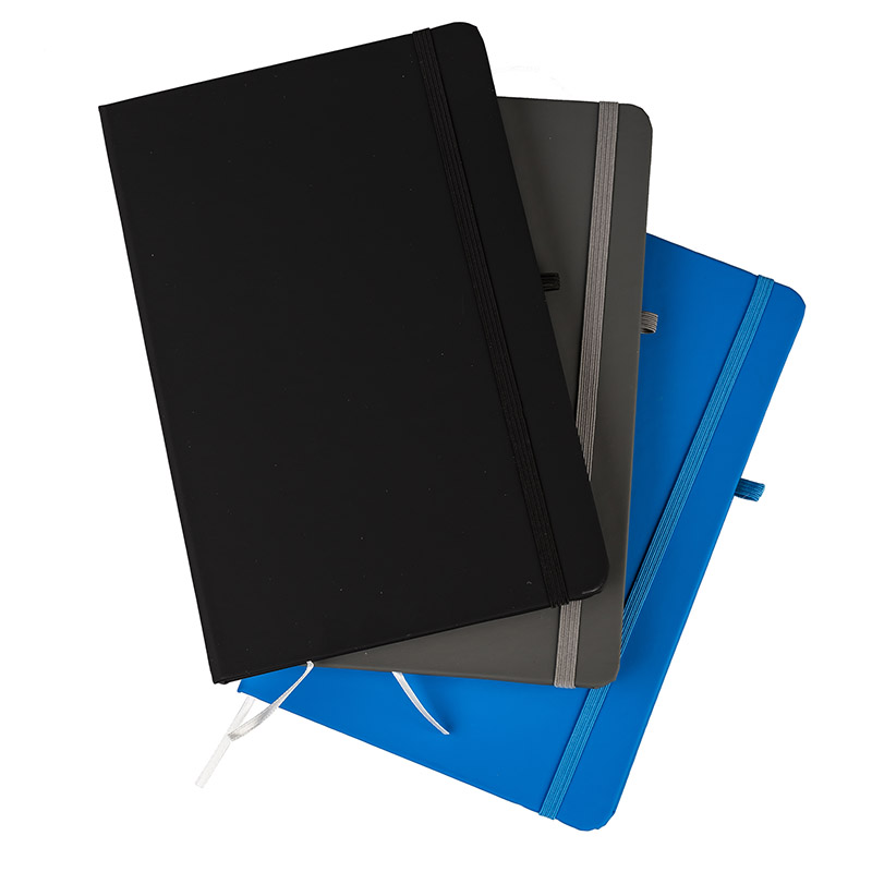 Kaustik raamatköites A5 jooneline kummikinnitusega CENTRUM 80 lehte, assortii värvid - Image 1