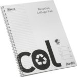 Kaustik spiraalköites A4+ jooneline BANTEX College Recycled kartongkaaned 70 lehte