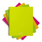 Kaustik spiraalköites A4 ruuduline ERICH KRAUSE Neon kummikinnitus plastkaaned 80 lehte