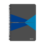 Kaustik spiraalköites A4 ruuduline kartongkaaned LEITZ Office 90 lehte sinine EOL