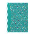 Kaustik spiraalköites A5 jooneline OXFORD Floral 60 lehte