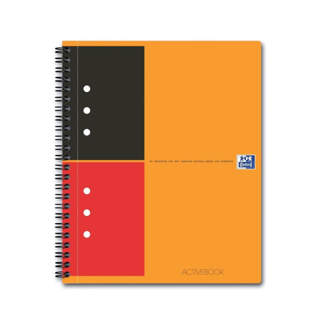 Kaustik spiraalköites A5+ jooneline OXFORD International Activebook plastkaaned 80 lehte - Pilt 1