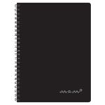 Kaustik spiraalköites A5 MEMO ruuduline plastkaaned must 60 lehte