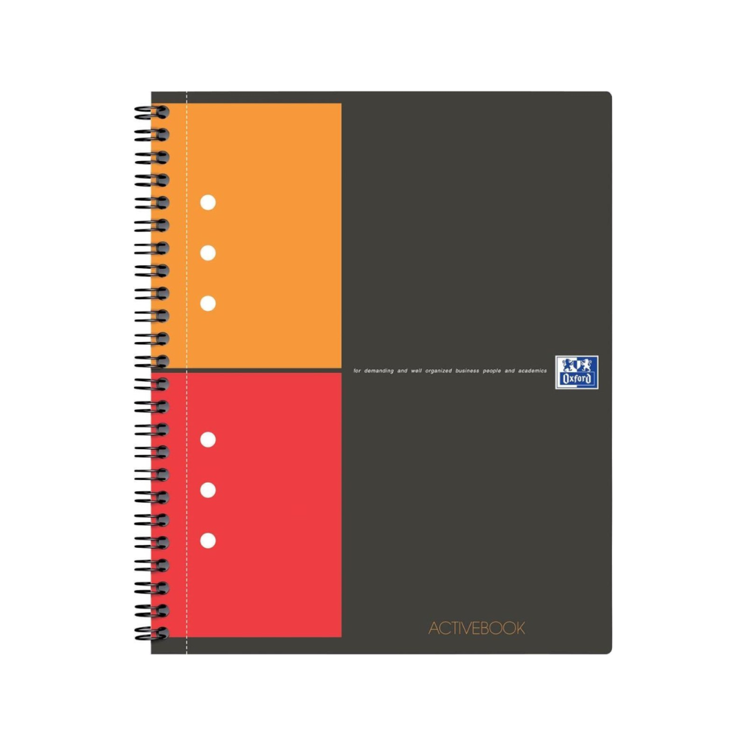 Kaustik spiraalköites A5+ ruuduline OXFORD International Activebook plastkaaned 80 lehte - Image 1