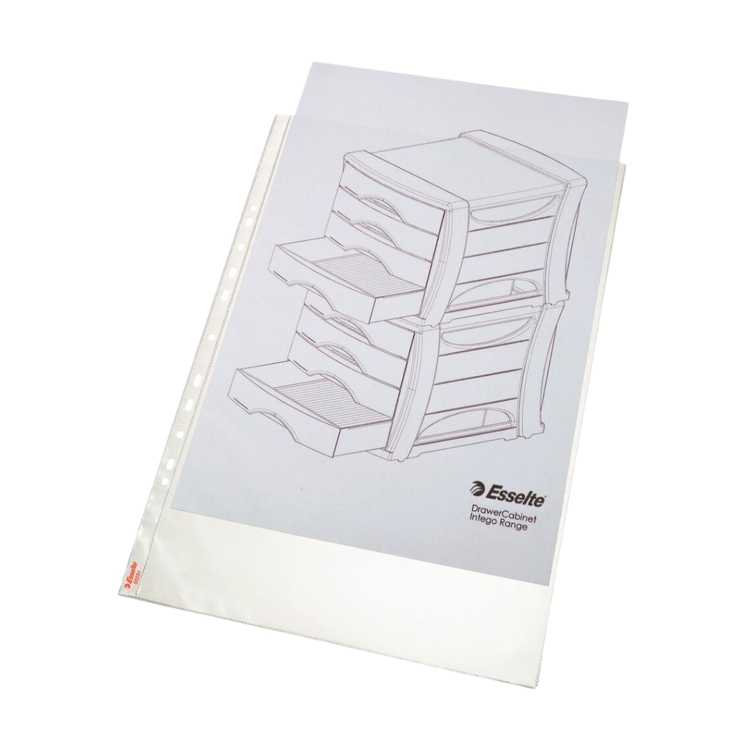 Kiletasku köidetav A3 ESSELTE 120mic vertikaalne ülevalt avatud matt 50tk - Image 1
