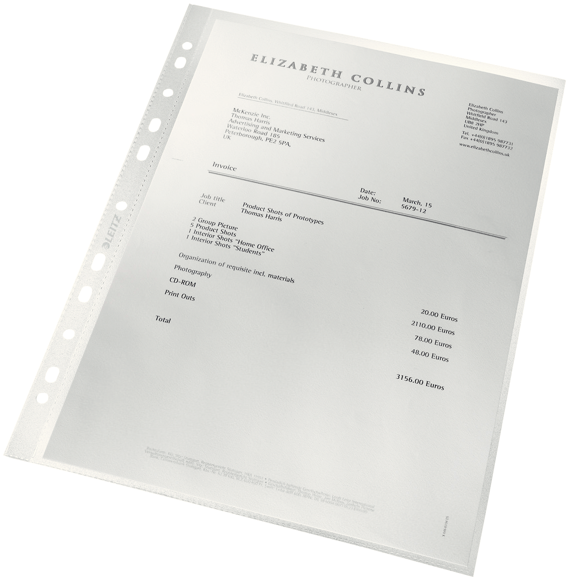 Kiletasku köidetav A4 LEITZ Recycle 100mic ülevalt avatud matt 25tk - Image 1