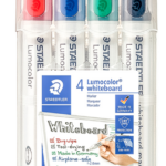 Tahvlimarkerite komplekt STAEDTLER Lumocolor 351 lõigatud otsaga 4 värvi