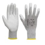 Töökindad nailonist antistaatilised ESD PU-kate peopesas KK39 nr.7/S