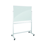 Klaastahvel ratastel 1200x900mm kahepoolne valge 2x3