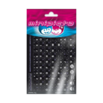 Klaviatuurikleebis EST+RUS must põhi/valge sinine sümbol