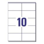 Kleebisetikett VICTORIA 105x57mm 10 lehel 100 lehte