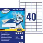 Kleebisetikett AVERY Economy 48,5x25,4mm 40 lehel 100 lehte