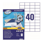 Kleebisetikett AVERY Economy 52,5x29,7mm 40 lehel 100 lehte