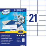 Kleebisetikett AVERY Economy 70x42,4mm 21 lehel 100 lehte