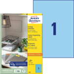 Kleebisetikett AVERY Zweckform 210x297mm 100 lehte sinine (3471)