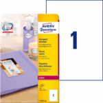 Kleebisetikett AVERY Zweckform 210x297mm 40 lehte läikivad (L7767-40)