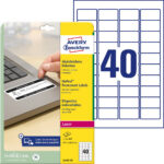 Kleebisetikett AVERY Zweckform 45,7x25,4 eemaldamiskindel (L6145-20)