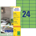 Kleebisetikett AVERY Zweckform 70x37 mm 100 lehte roheline (3450)